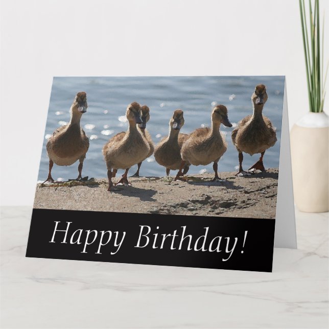 Baby Ducks Birthday Big Grußkarte Karte (Vorderseite)