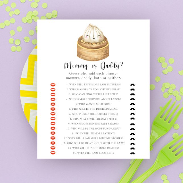 Baby Dumpling Mommy oder Daddy Baby Dusche Spiel (Von Creator hochgeladen)