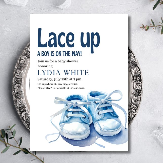 Baby-Dusche, Baby-Dusche, Schnürsenkel Einladung (Von Creator hochgeladen)