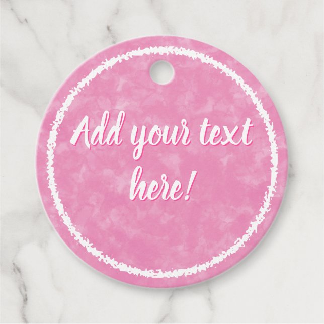 Baby Dusche Baby Pink Wasserfarbe Custom Geschenkanhänger (Vorderseite)
