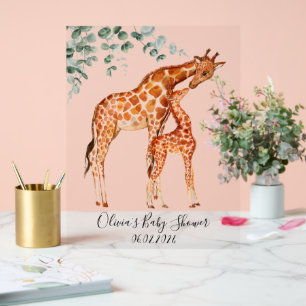 Baby Dusche Babygiraffe Acrylschild