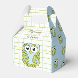 Baby Dusche Blue Owl Geschenkschachtel