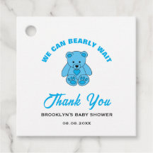Baby Dusche Blue Teddy Bär wir können frühzeitig w