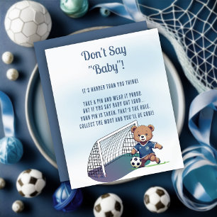 Baby-Dusche "Boy Bear Soccer" Say Baby Game nicht