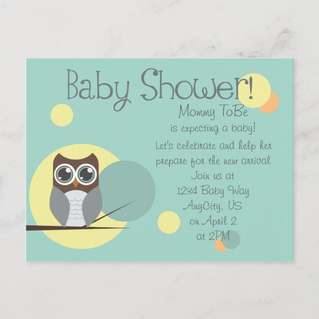 Baby-Dusche - Boy Postcard Einladungen (Vorderseite)