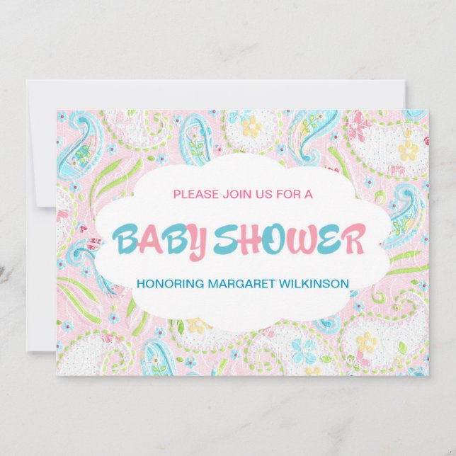 Baby-Dusche Einladung (Vorderseite)