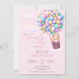 Baby Dusche Einladung Bären Balloons frühzeitig wa