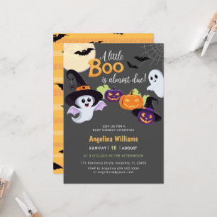 Baby Dusche Einladung für Little Boo Halloween.