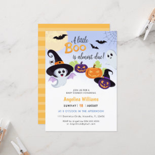 Baby Dusche Einladung für Little Boo Halloween.