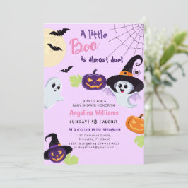 Baby Dusche Einladung für Little Boo Halloween.