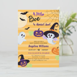 Baby Dusche Einladung für Little Boo Halloween.