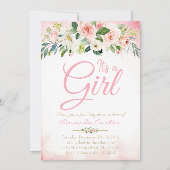 Baby Dusche Einladung ist eine Baby Dusche (Vorderseite)