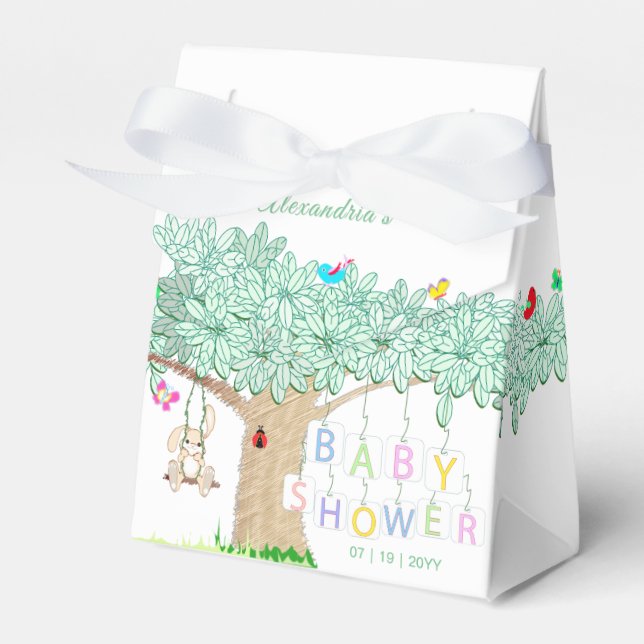 Baby Dusche Frühlingsgarten Feier Party Geschenkschachtel (Vorderseite)