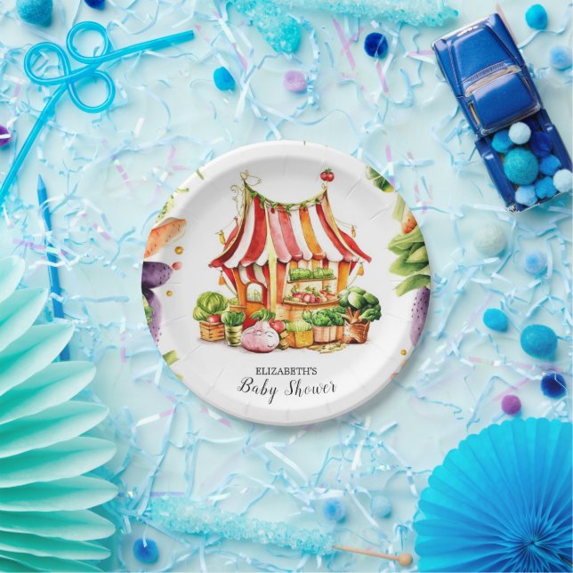 Baby-Dusche für den Markt für Kleinbauern Pappteller (Party)