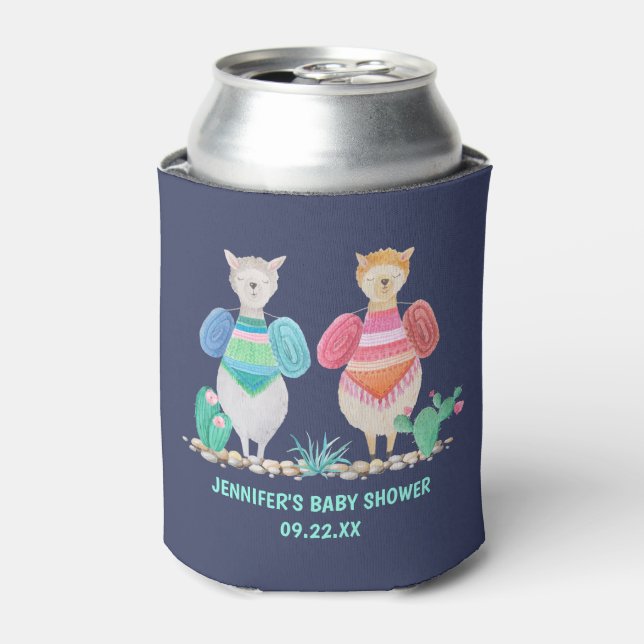 Baby-Dusche für Lama und Cacti Dosenkühler (Kanne Vorderseite)