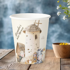 Baby-Dusche für Landtiere Pappbecher