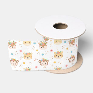 Baby-Dusche für Tiere Boy Girl Satinband