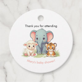 Baby-Dusche für Tiere Geschenkanhänger