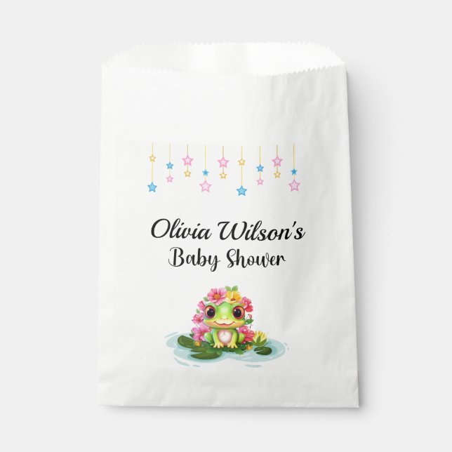 Baby Dusche Gastgeschenk Taschen, Frosch Thema Gef Geschenktütchen (Vorderseite)