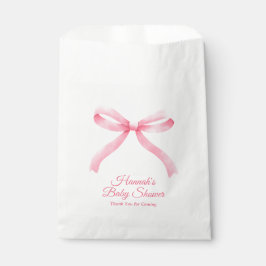 Baby Dusche Gefallen Beutel Pink Bow Girly Geschenktütchen