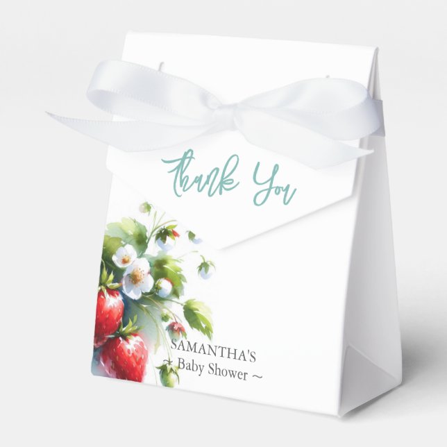 Baby Dusche Gefälligkeitsboxen Wasserfarbenbeeren Geschenkschachtel (Vorderseite)