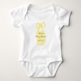 Baby Dusche gelb Bogen Wasserfarbe elegant Baby Strampler