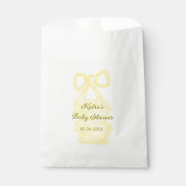 Baby Dusche gelb Bogen Wasserfarbe elegant Geschenktütchen