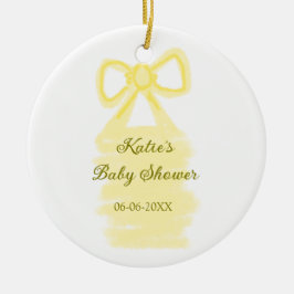 Baby Dusche gelb Bogen Wasserfarbe elegant Keramik Ornament