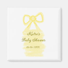Baby Dusche gelb Bogen Wasserfarbe elegant Magnet