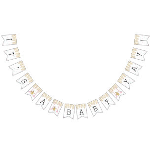 Baby Dusche Gold Flamingo Baby, Frack Banner
