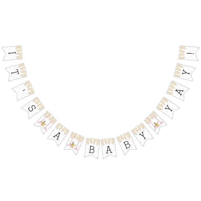 Baby Dusche Gold Flamingo Baby, Frack Banner (Alle)