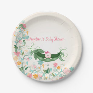 Baby Dusche Green Pea Pods Bald Baby Pappteller