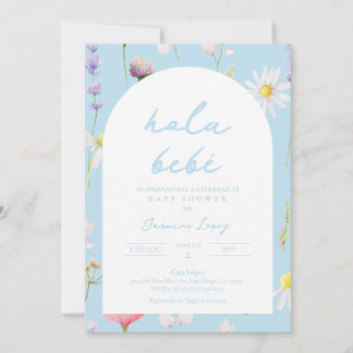 Baby Dusche Invitación Azul Spanien Einladung