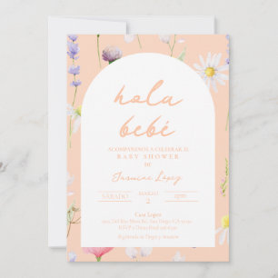 Baby Dusche Invitación Peach Spanish Einladung