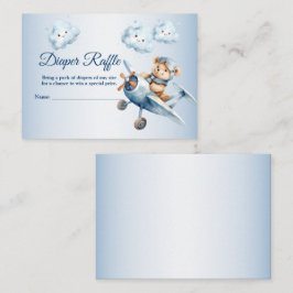 Baby Dusche Niedlich Baby Bear Pilot Blue Airplane Begleitkarte