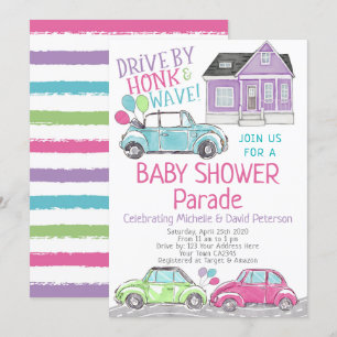 Baby Dusche Parade Einladung