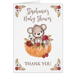 Baby Dusche Teddy Bear Pumpkin Fall Vielen Dank