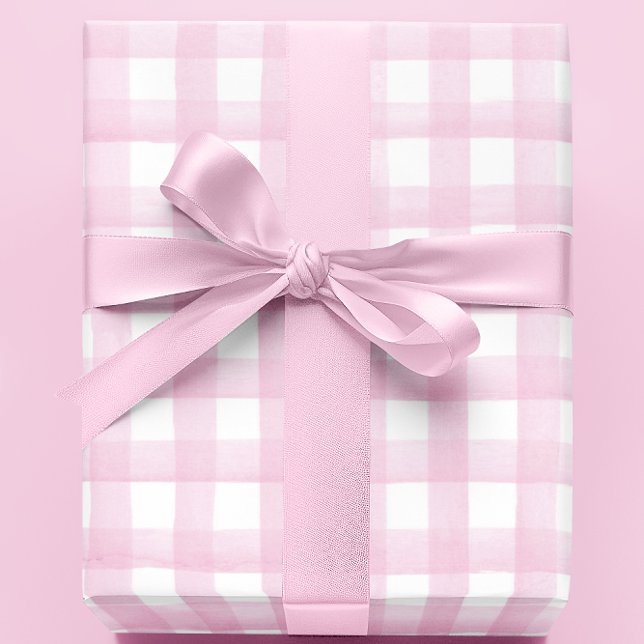 Baby Dusche Umpackpapier Girl Pink Gingham Geschenkpapier (Von Creator hochgeladen)