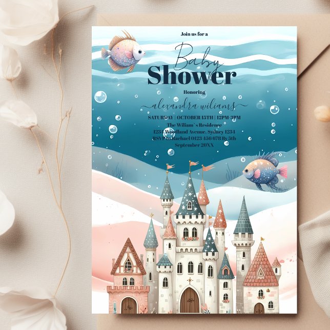 Baby-Dusche unter der Meerestierdusche Einladung (Von Creator hochgeladen)