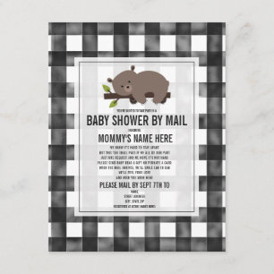 Baby-Dusche von Sleepy Gingham Bear per Mail Einladung