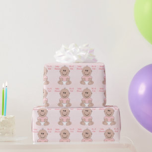 Baby-Duschen-Mädchen personalisiert Geschenkpapier
