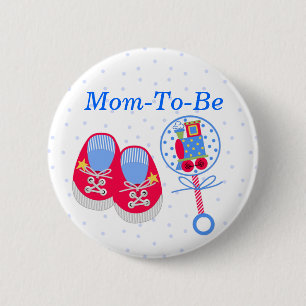 Baby-Duschen-Mama-Button-Knopf Button