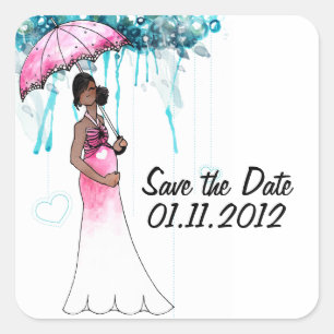 Baby-Duschen-Save the Date Aufkleber