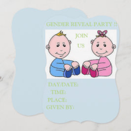 Baby-Duschkarte GENDER REVEAL Einladung