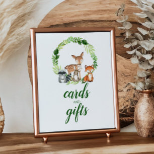 Baby-Duschkarten und Geschenke für Landtiere Poster