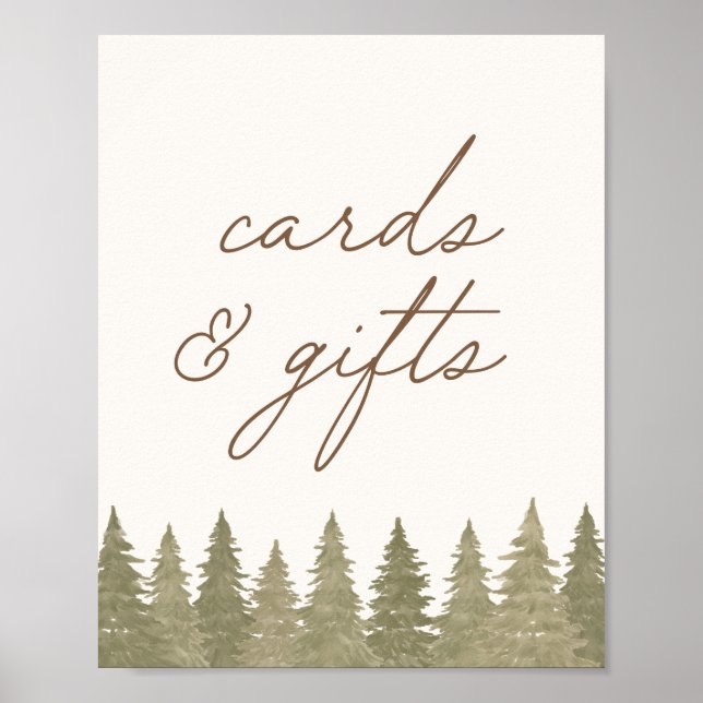 Baby-Duschkarten und Geschenkschild Poster (Vorne)