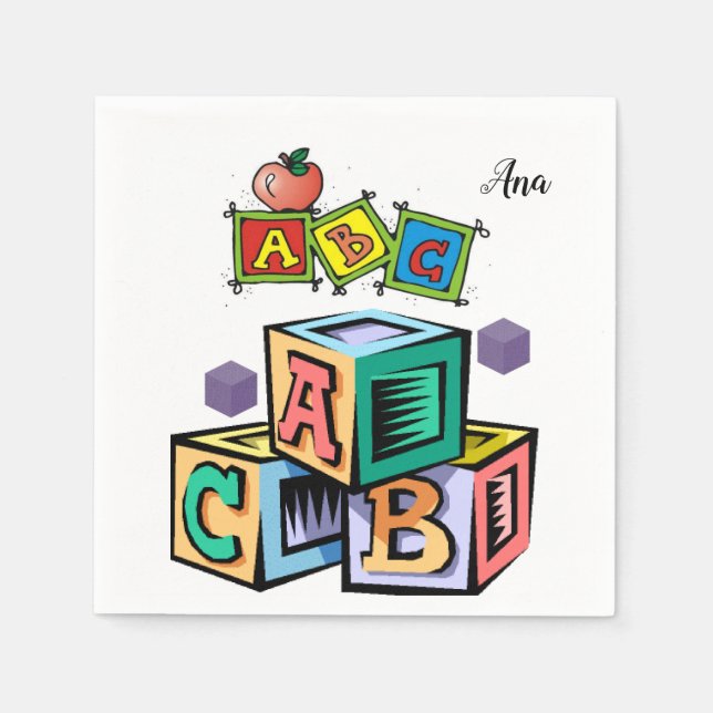 Baby-Duschnapkins ab 1. Geburtstag Serviette (Vorderseite)