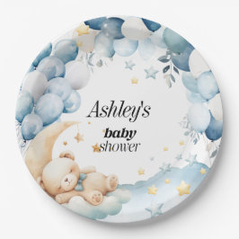 Baby Duschpapier Teller Blue Bären Balloons