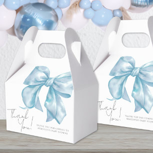 Baby-Duschparty für Jungen mit blauen Schleifen Geschenkschachtel