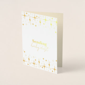 Baby Dust Card Unfruchtbarkeit wünscht Gold Foil Folienkarte